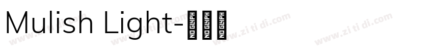 Mulish Light字体转换